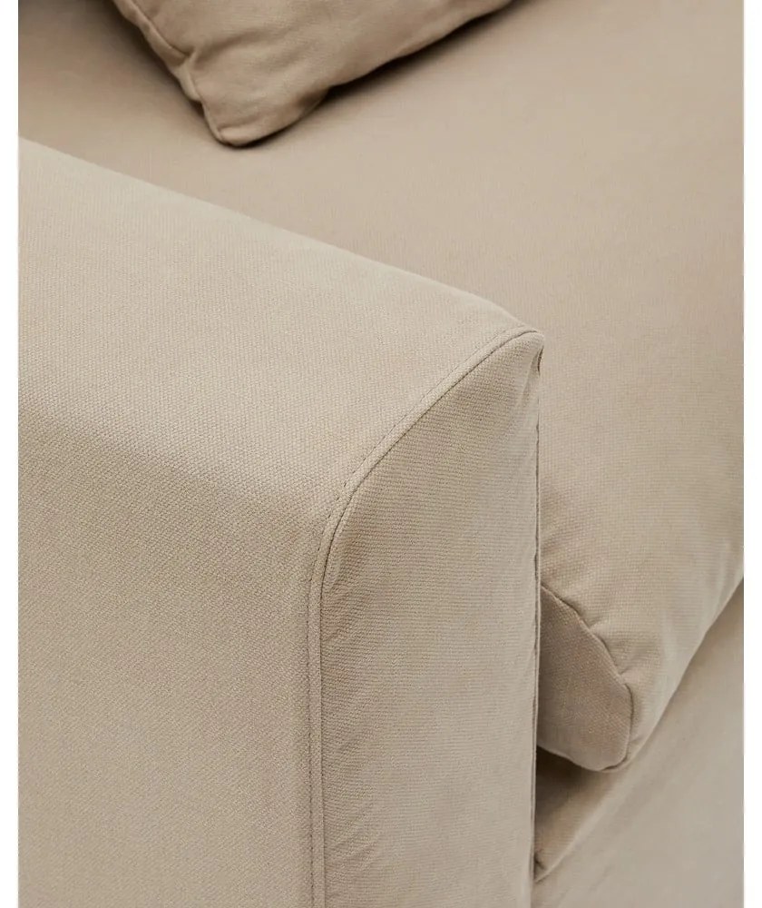 Bézs len kanapé 240 cm Nora – Kave Home