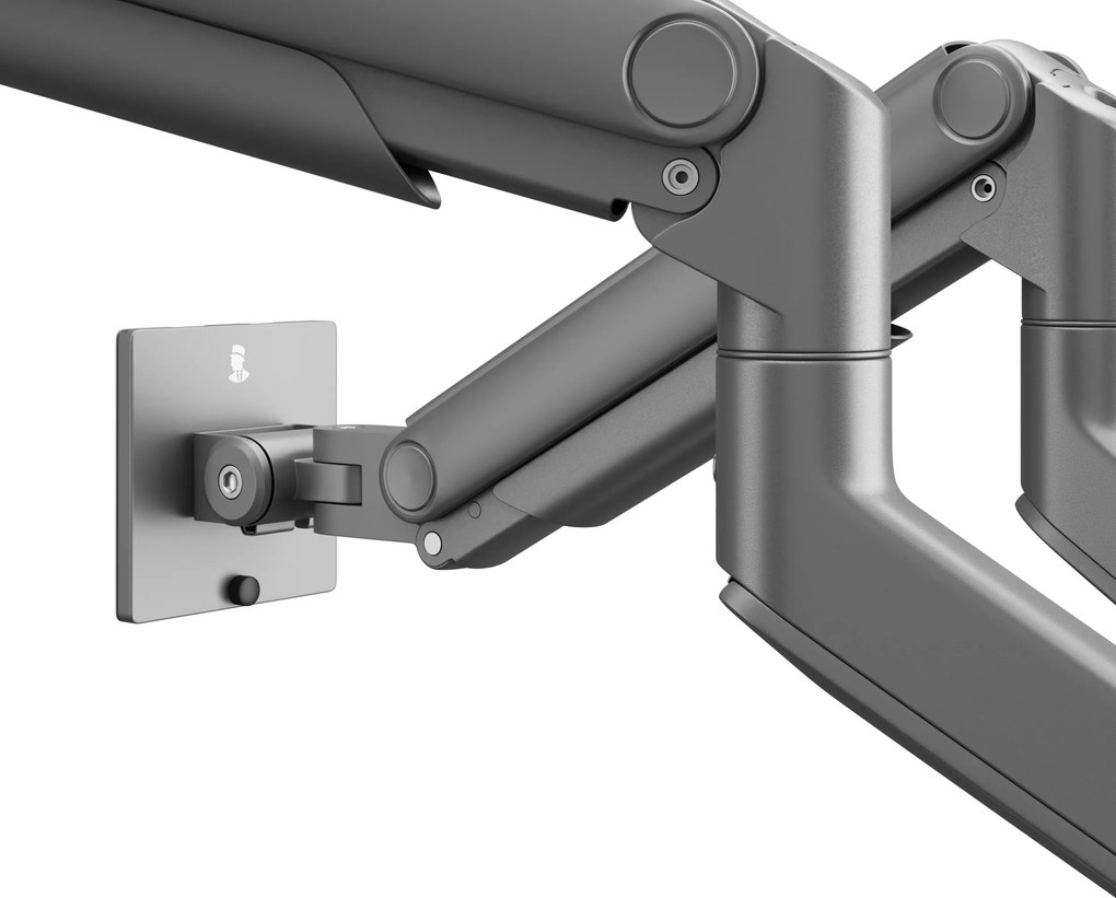 JAKE fém dupla monitorállvány, szürke