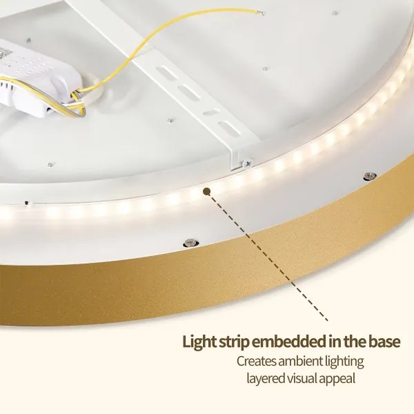 BRILAGI - dimmelhető LED lámpatest GLASS POOL DOUBLE LED/80W/230V 60 cm arany + távirányító