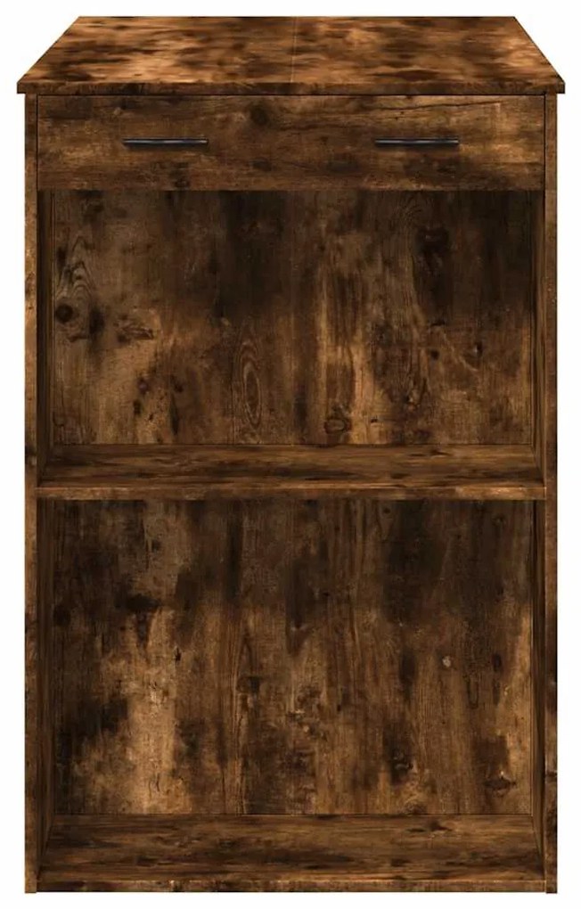 füstös tölgy színű szerelt fa bárasztal 102 x 70 x 103,5 cm