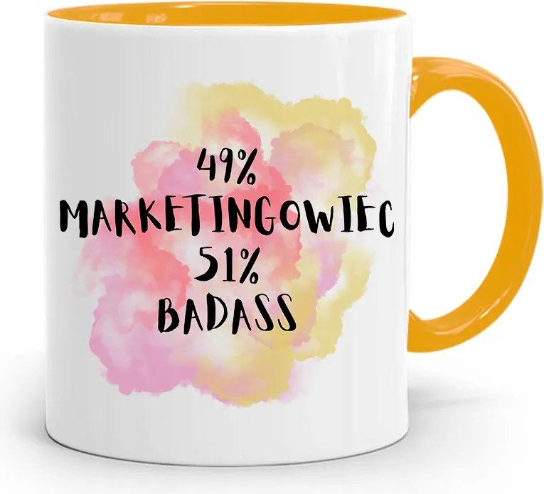 Marketingeseknek Marketing Bögre Sárga Ajándék fényképes nyomtatással