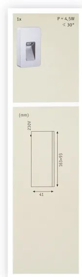 Paulmann  93825 - LED/2,4W IP44 Kültéri fali lámpa SPECIAL LINE 230V
