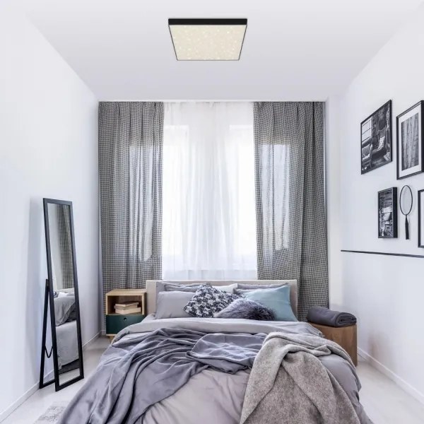 Briloner 7078-415 - LED Mennyezeti lámpa STAR SKY LED/21W/230V 28x28 cm fekete