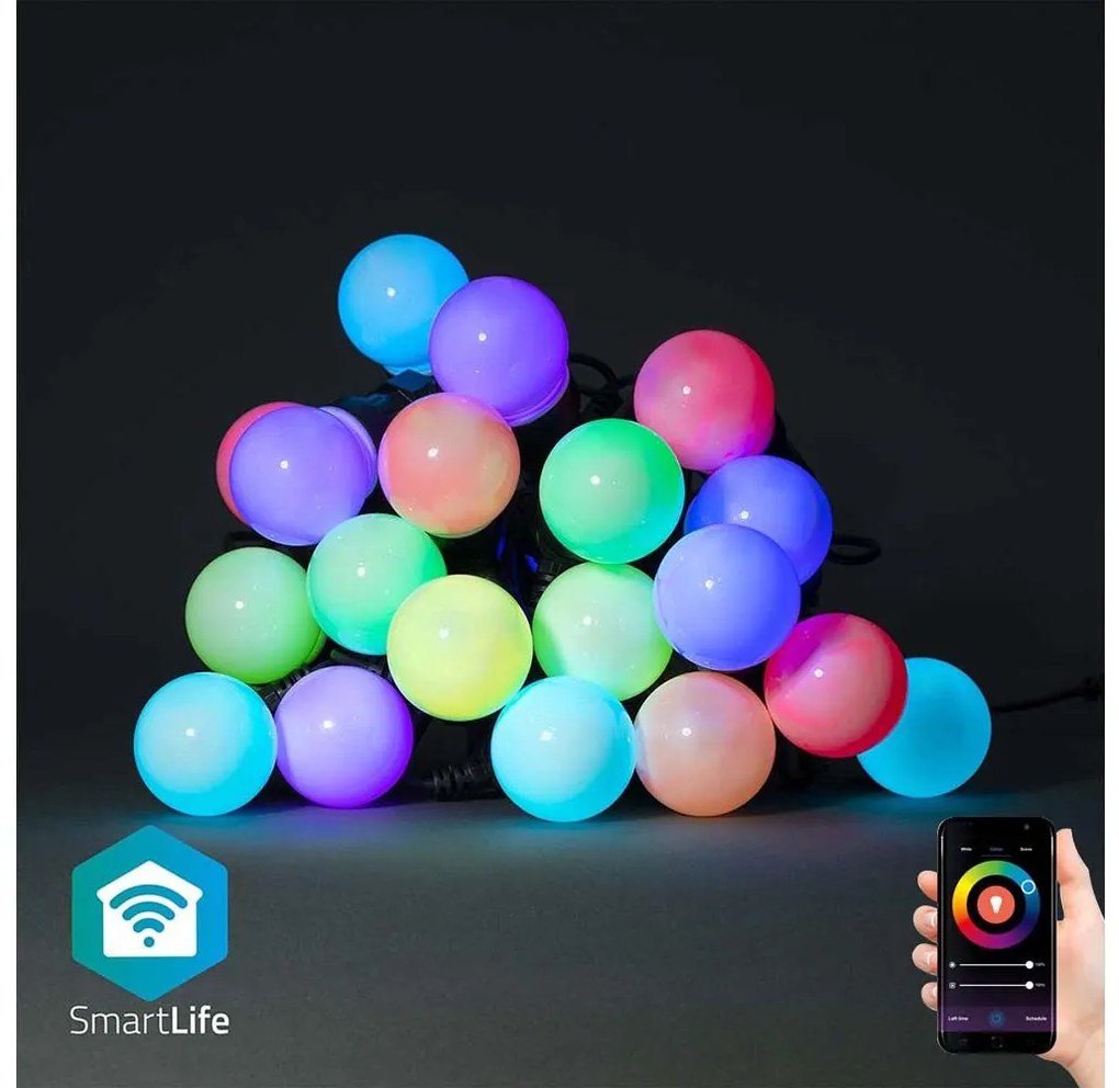 Nedis Nedis WIFILP03C20 - LED RGB Dekoratív lánc 20xLED/8 funkció 13m IP65 Wi-Fi Tuya NE0490