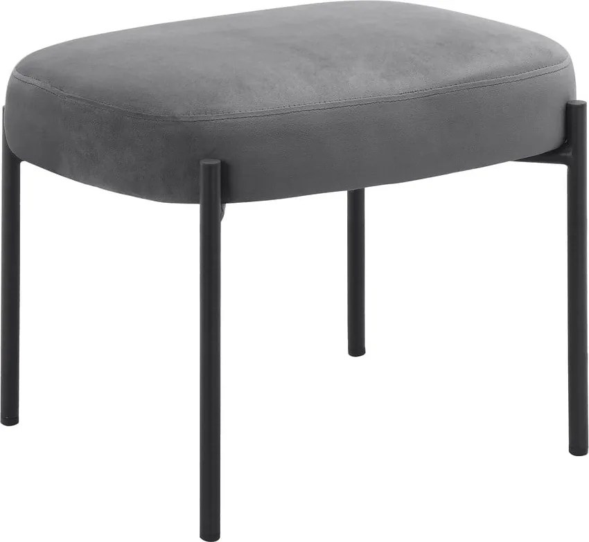 Szürke bársony fotel lábtartóval Jerry – Støraa