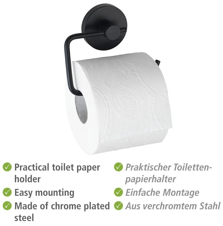 Vacuum-Loc® Milazzo fekete wc-papír tartó - Wenko