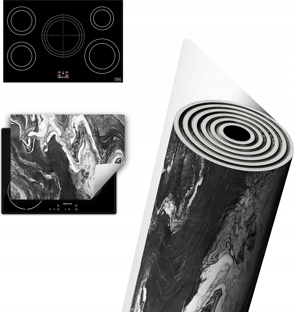 Vinil Indukciós Védelem Asztallap 80x52 szürke márvány