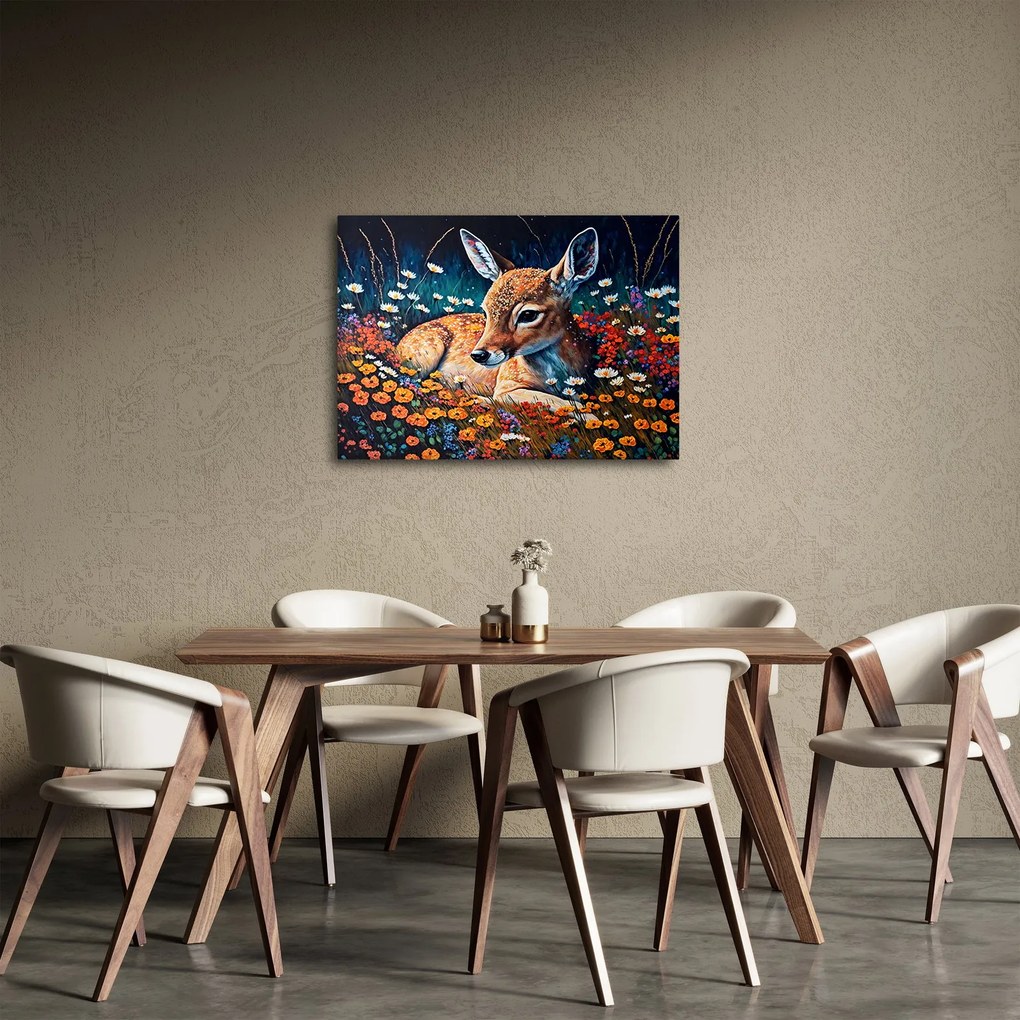 Kép - Festett szarvas (70x50 cm)