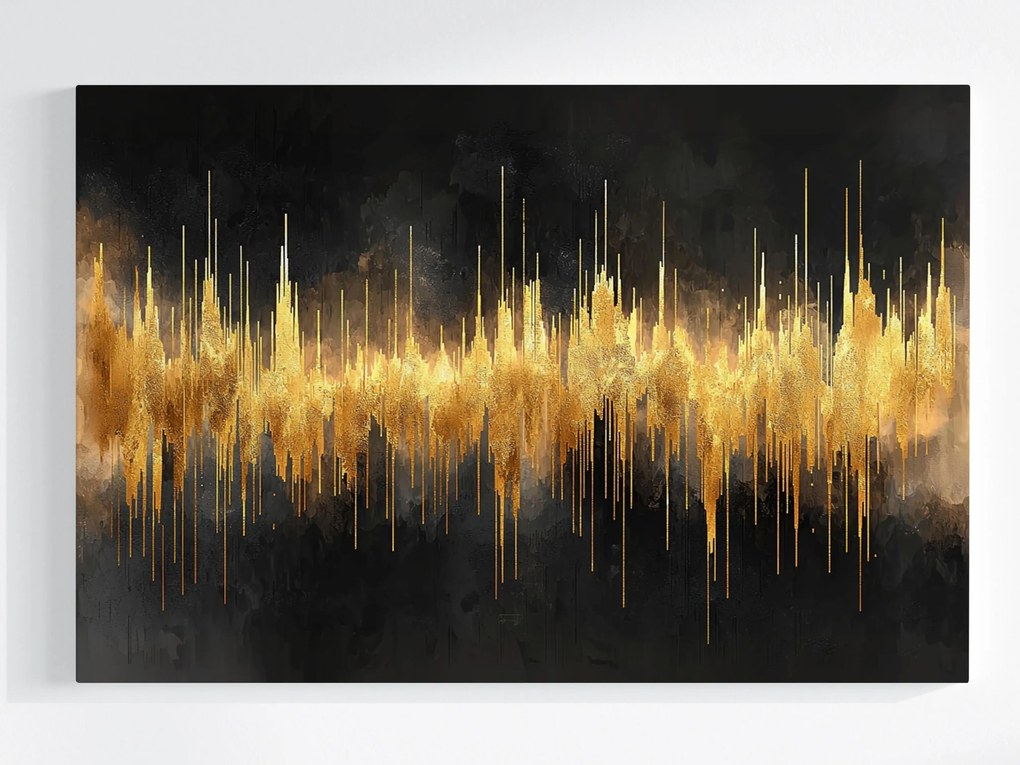 Vászonkép Canvas Absztrakt Diagram Hang Hullám Zene Ritmus 120x80