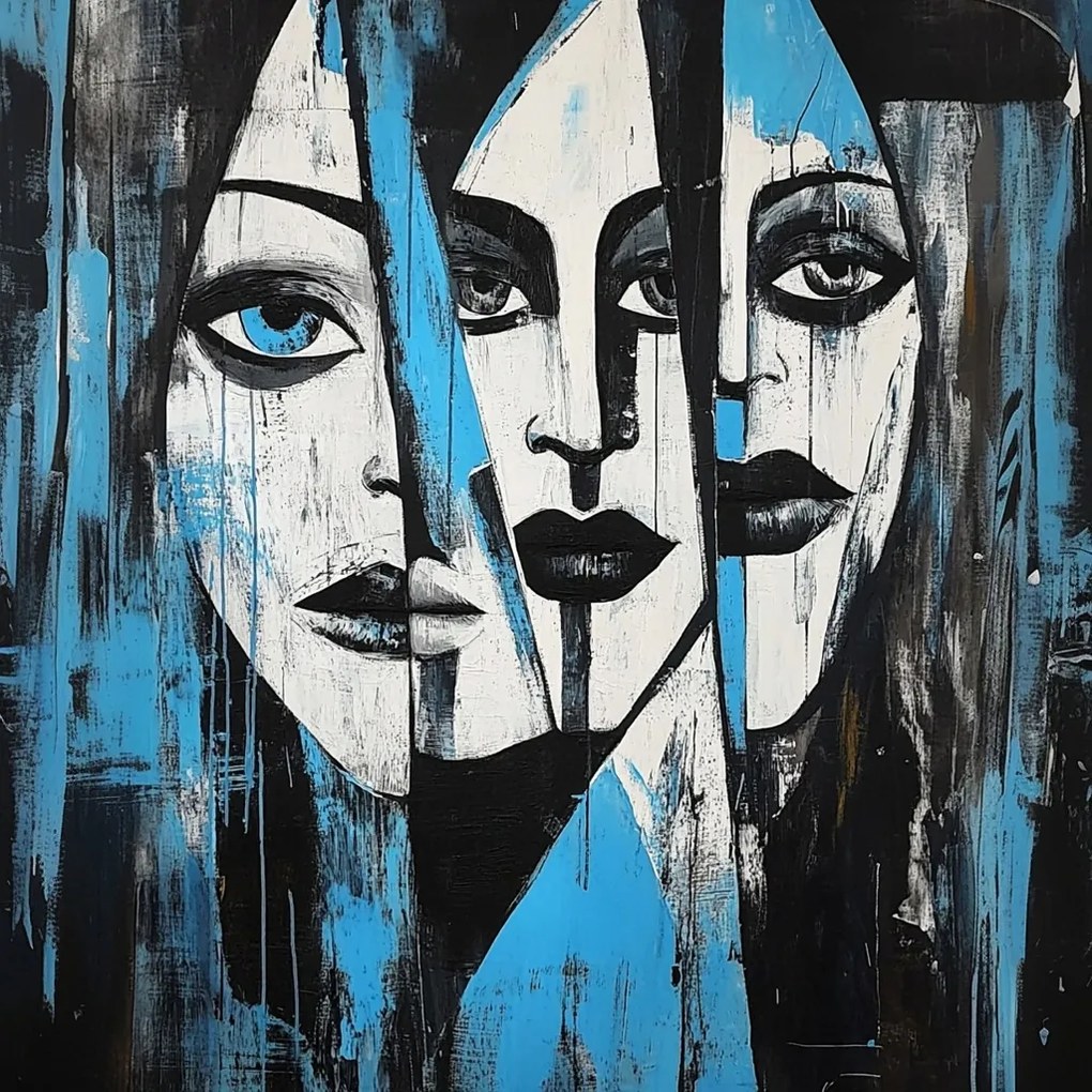 Canvas Vászonkép Absztrakt Portré Arc Modern Art Urban 80x80