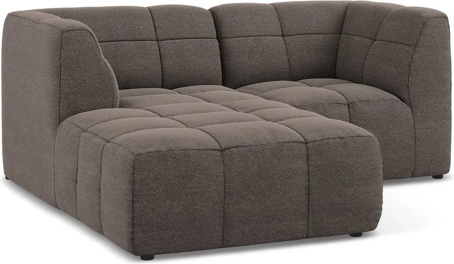 Barna buklé sarokkanapé (bal oldali-heverő résszel) Aloha – Makamii