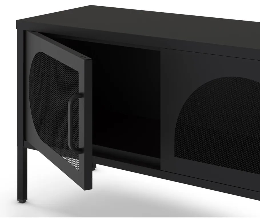 Fekete TV-állvány 180x50 cm Tayra – Marckeric