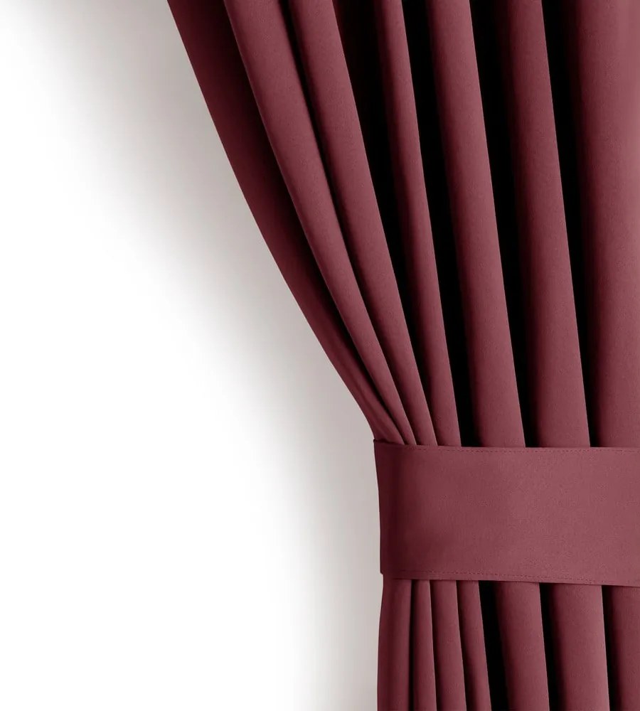Borvörös sötétítő termo függöny 140x270 cm Pleat – Restilo