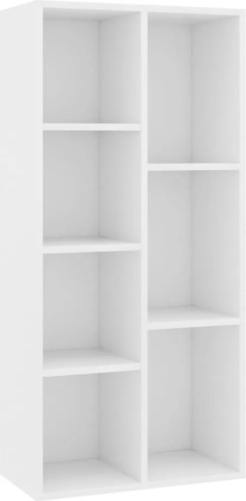 vidaXL fehér szerelt fa könyvszekrény 50 x 25 x 106 cm