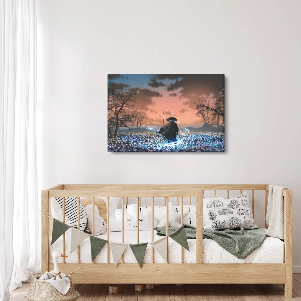 Kép - Egy harcos illusztrációja (90x60 cm)