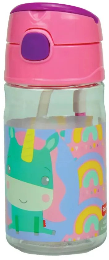 Fisher-Price Animals műanyag kulacs akasztóval 350 ml