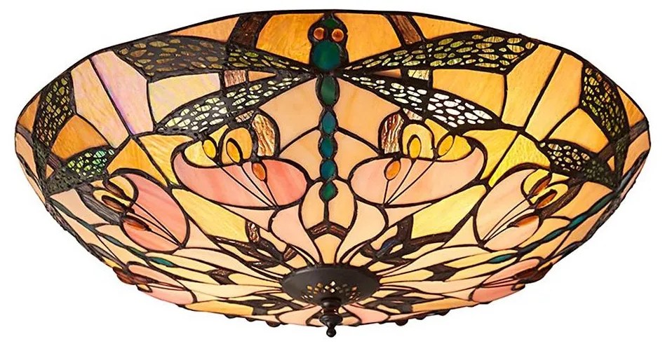 Endon 63922 - Tiffany mennyezeti lámpa ASHTON 2xE27/60W/230V átm. 45 cm