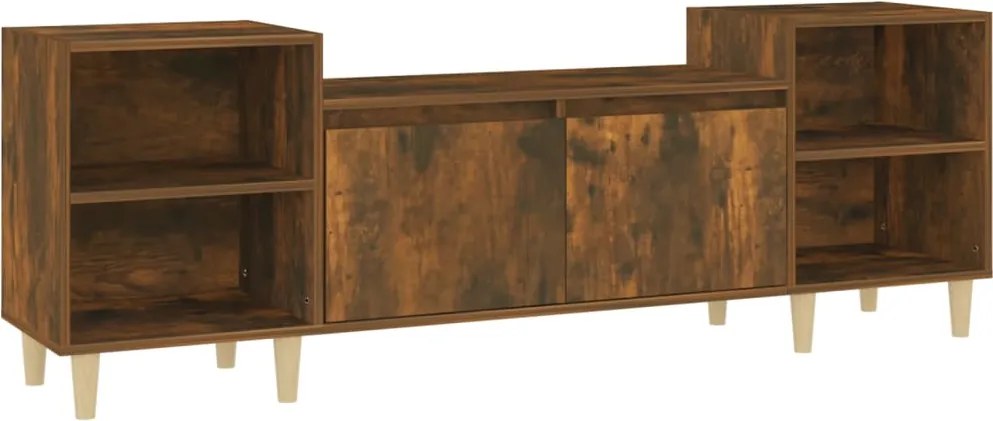 vidaXL füstös tölgy színű szerelt fa TV-szekrény 160x35x55 cm
