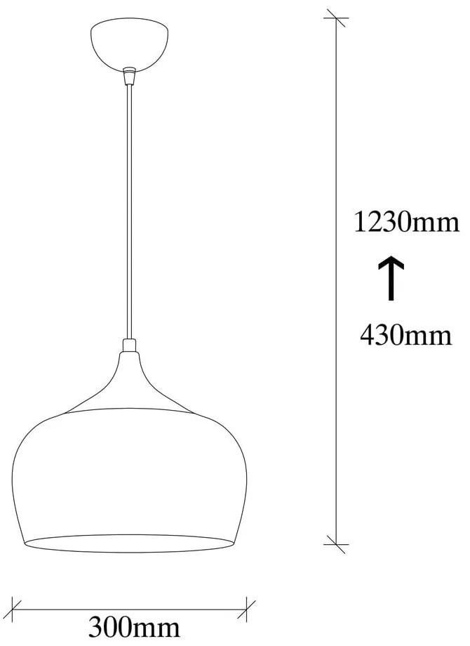 Aranyszínű függőlámpa fém búrával ø 30 cm Berceste – Opviq lights