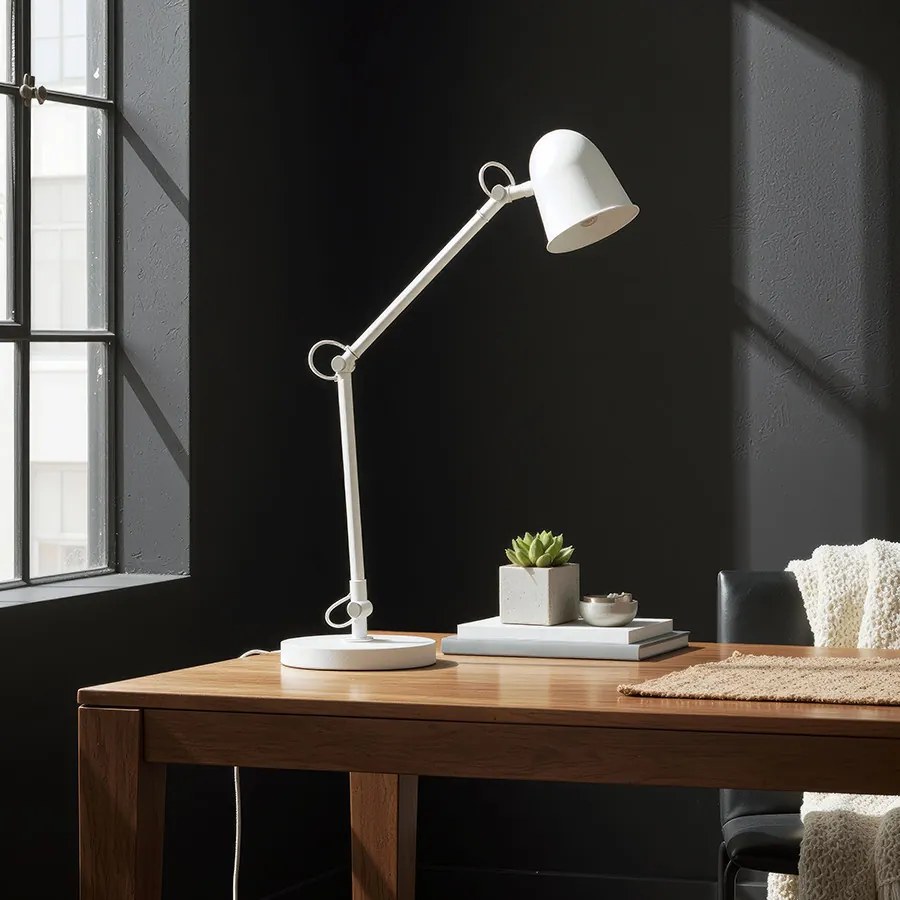 RENDL DANNY stolní bílá matný nikl 230V LED E14 5W