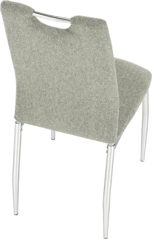 Étkezőszék, bézs melír/króm, OLIVA NEW