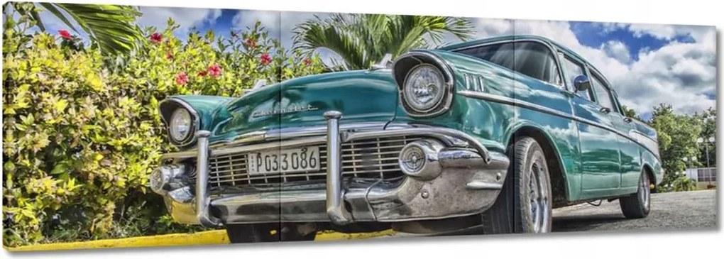 Festmények 150x50 Kubai autó