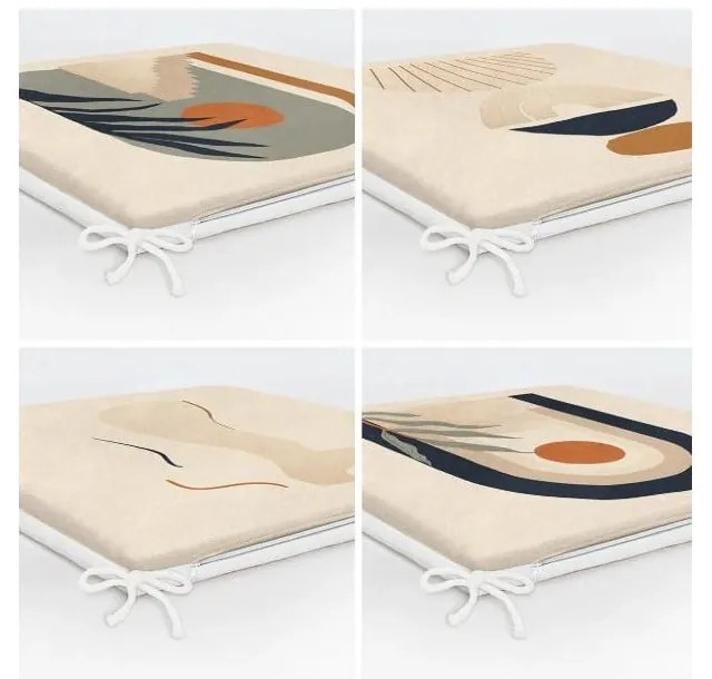 Székpárna szett 4 db-os 42x42 cm Illustrated Arch – Mila Home