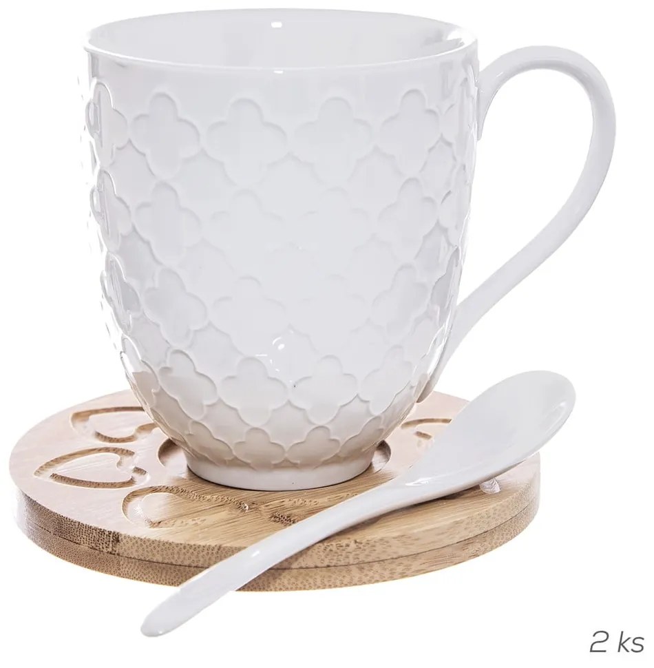 Porcelán bögre szett 2 db-os 370 ml Whiteline – Orion