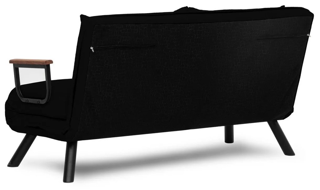 2 személyes kanapéágy Homoko 2-Seater - Fekete