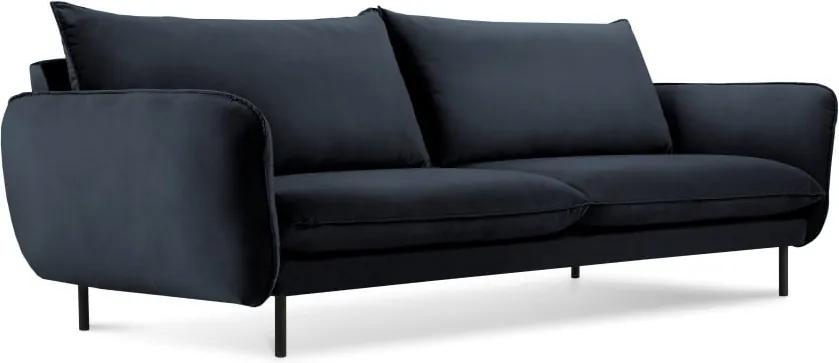Vienna sötétkék bársony kanapé, 200 cm - Cosmopolitan Design