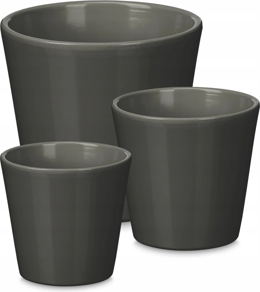Kerámia Edénykészlet Ø 14 17 22 CM Antracit