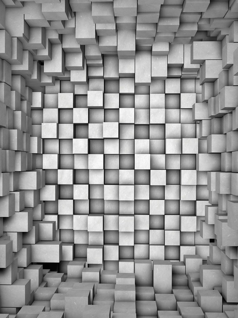 Fotótapéta Szürke kockák absztrakt vinil illúzió 184x254 +ragasztó