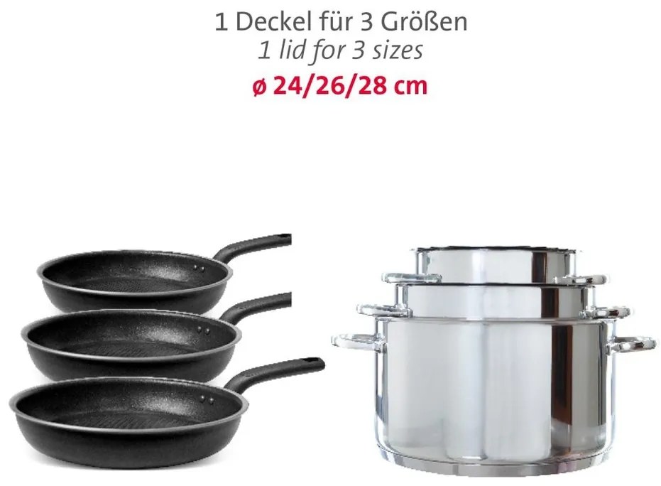Westmark univerzális fedél szilikon peremmel, nagy, 24/ 26/ 28 cm