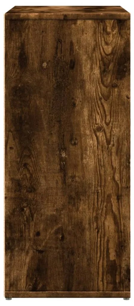 füstös tölgy színű szerelt fa tálalószekrény 60 x 31 x 70 cm