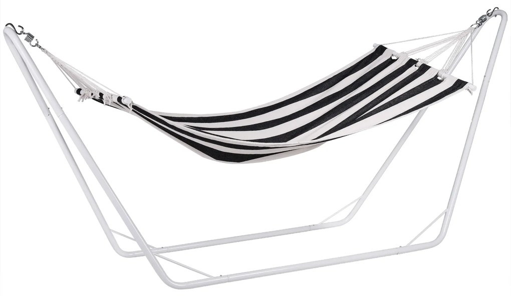 Deuba Hintaágy fém vázzal 200x80 cm - krém/fekete