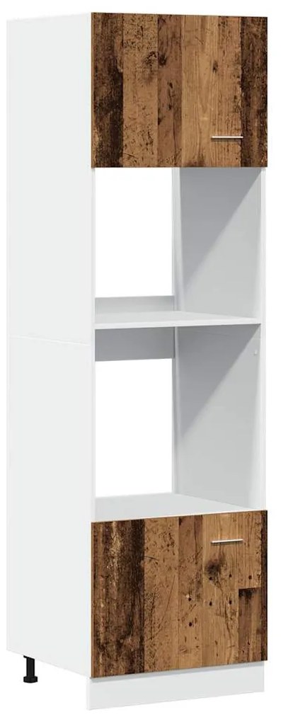 vidaXL “Lyon” antik fa szerelt fa mikrohullámú szekrény