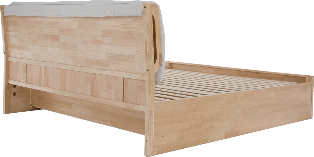 Franciaágy, 160x200, masszív fa, természetes, FLORENCIA