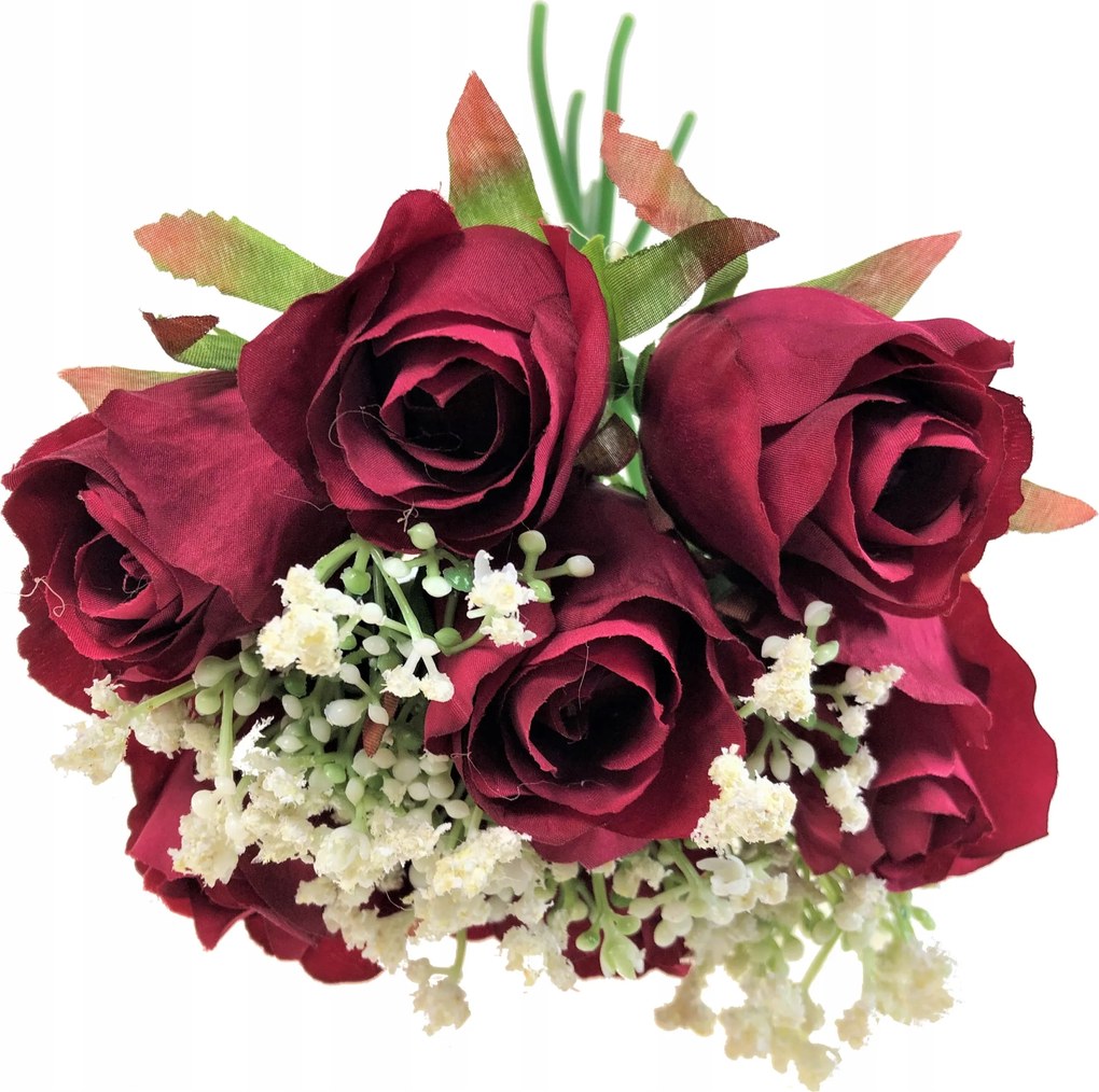 Virág Művirág Dekoratív Rózsa 28 cm Csokor