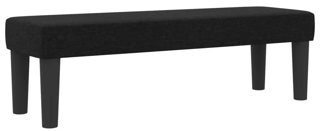 vidaXL Boxrugós ágy matracmal Fekete 120 x 200 cm szövet & Faanyag