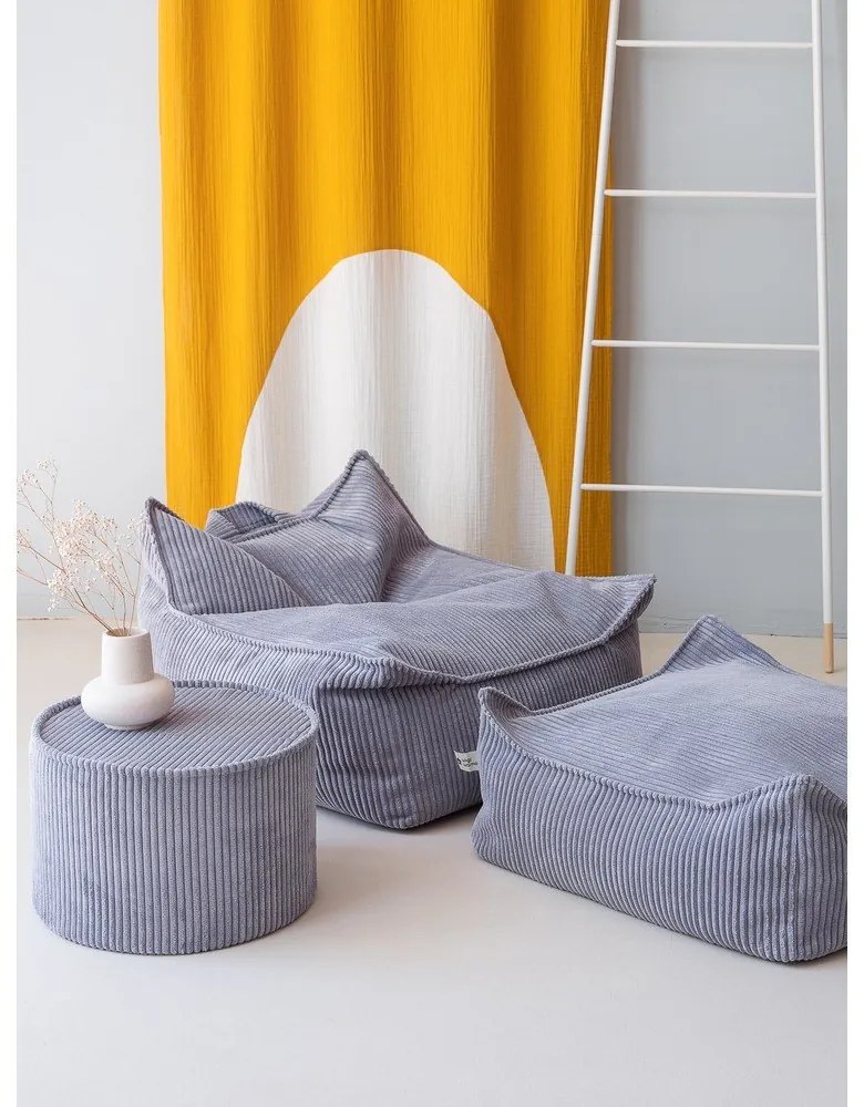 Kék kordbársony gyerek babzsákfotel Chair – Wigiwama