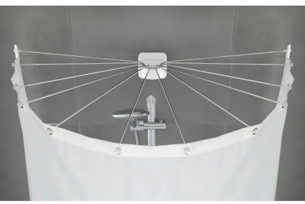 WENKO 23863100 - Zuhanytartó 96x72 cm rozsdamentes acél/fehér