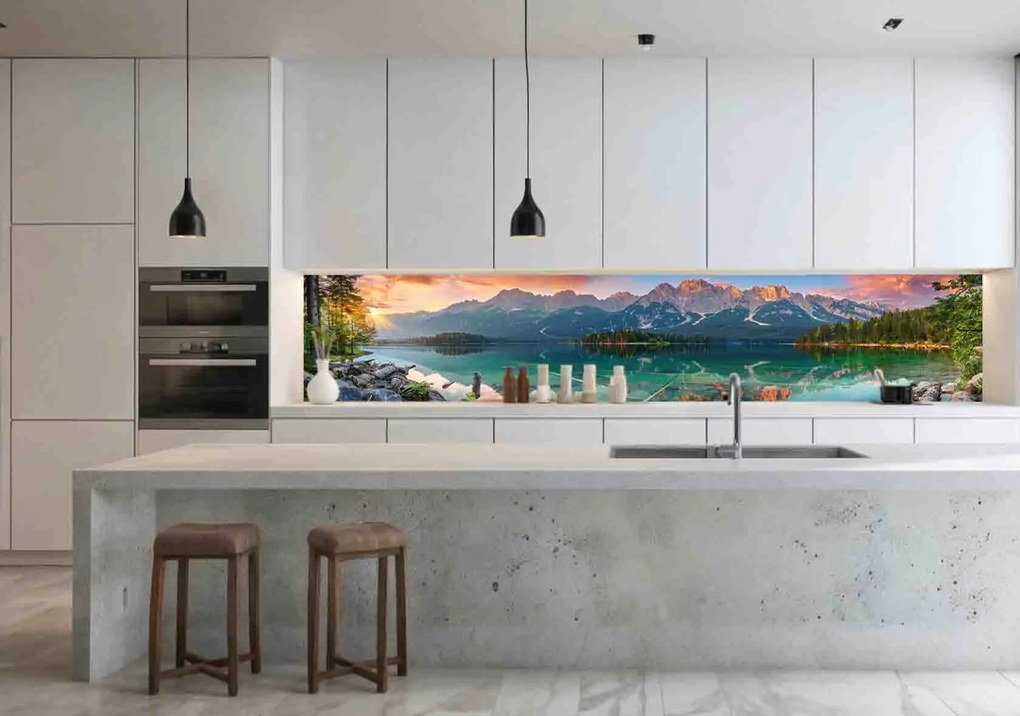 Wallplex konyhahátfal Napsütötte Táj (Méret: 60x180)