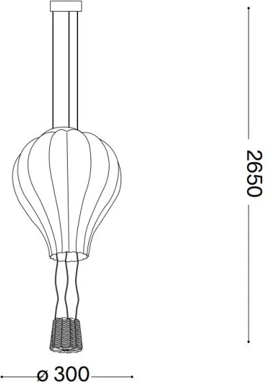 Ideal Lux - Csillár zsinóron DREAM BIG 1xE27/42W/230V átm. 30 cm
