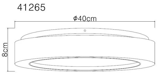 Globo 41265 - LED Mennyezeti lámpa LIAMI LED/24W/230V átm. 40 cm 3000K fehér