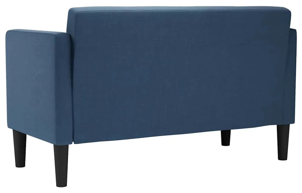 kék szövet loveseat kanapé 111 cm