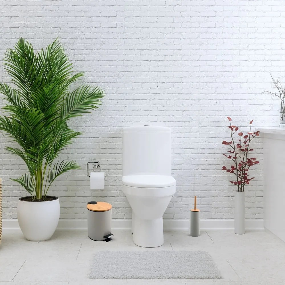 Szürkésbarna acél pedálos szemetes 3 l Adonis – Spirella