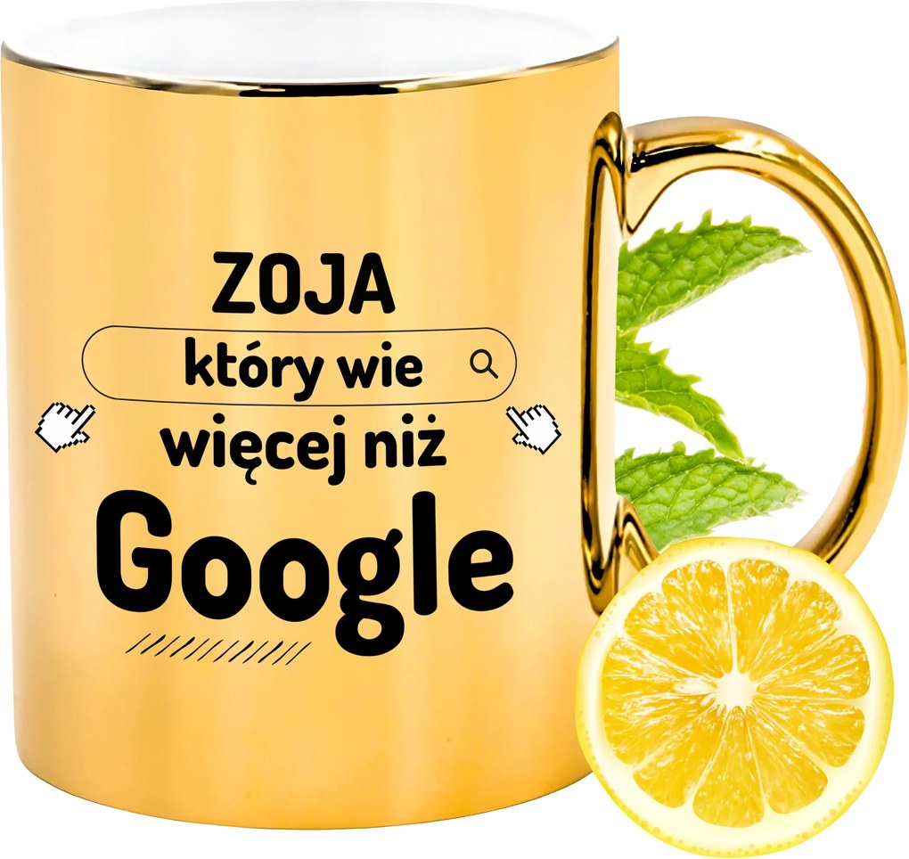 Prémium Arany Csillogó Bögre Zoi Ajándék Nyomtatott Fotóval