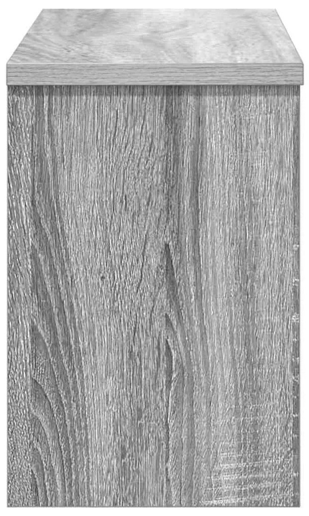Fali Kabáthorog polcokkal Szürke sonoma 50 x 20 x 30 cm Faanyag