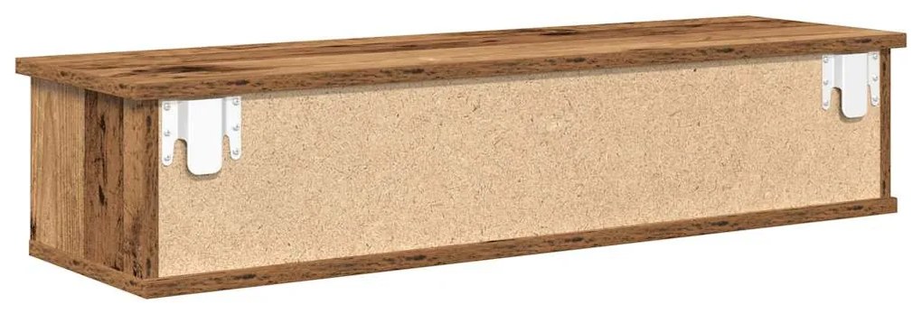 antik fa színű szerelt fa faliszekrény 88x26x18,5 cm