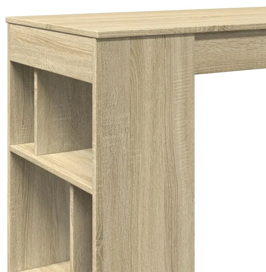sonoma tölgy szerelt fa bárasztal tárolókkal 102x50x103,5 cm
